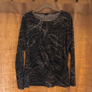 Ann Taylor B/W Knit Top XL